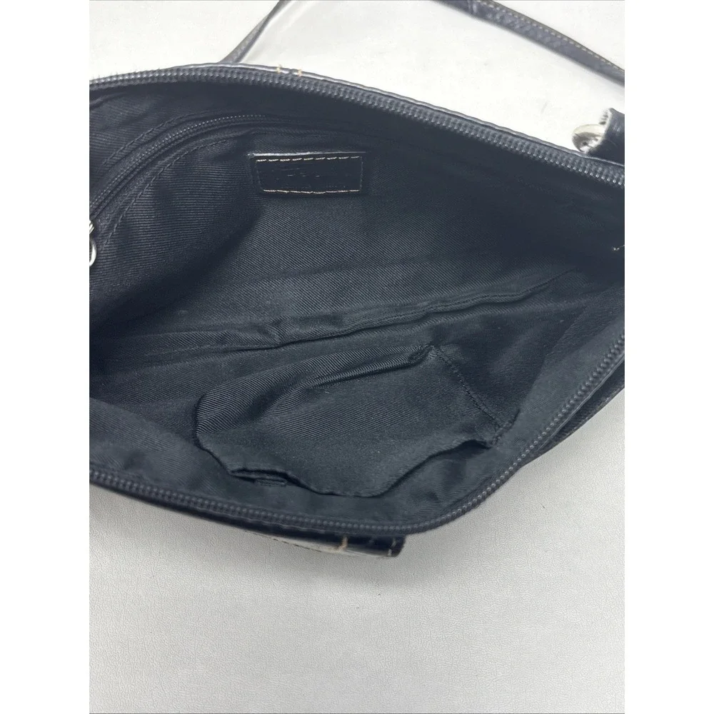 Fossil black leather